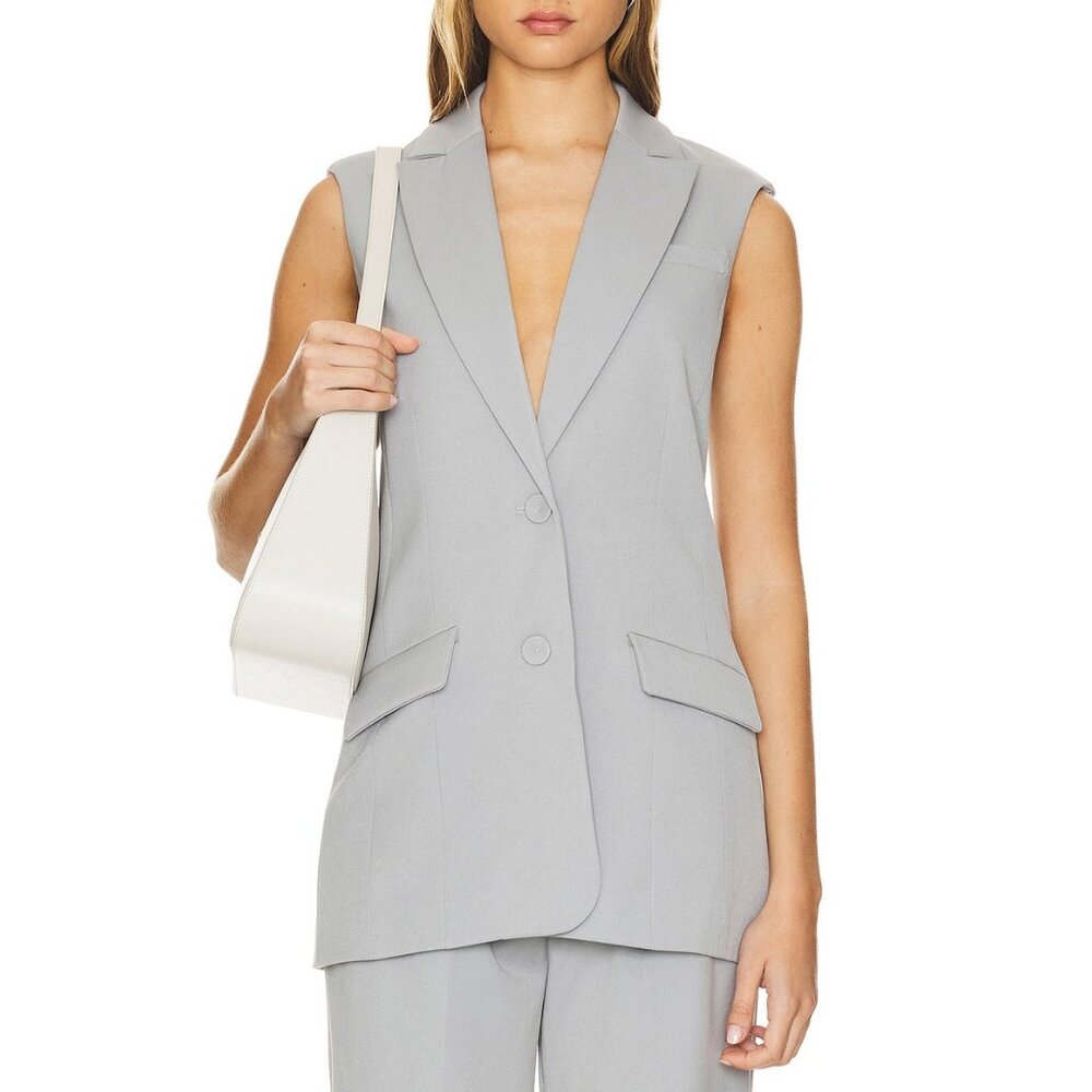 Favorite Daughter Gray Sleeveless Blazer